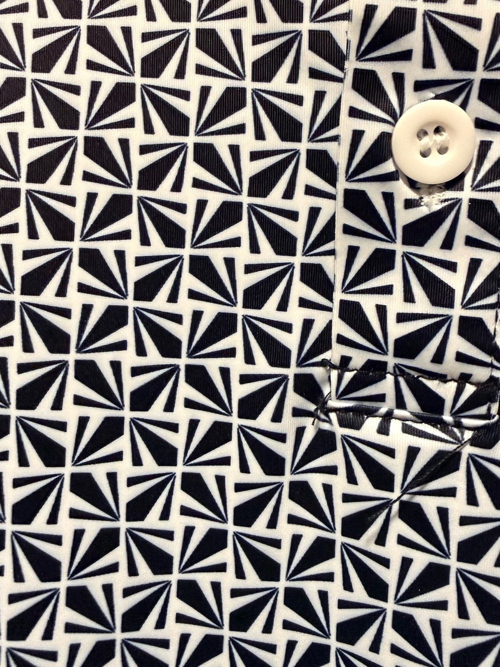 Men's Navy Geometric Short-Sleeve Polo - Picture 2 of 2
